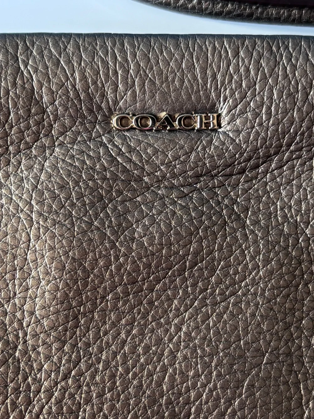 Coach Madison Jeweled Crystal Zip Clutch Wristlet Brown Bronze 26485